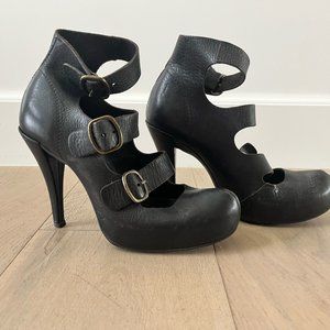 Pedro Garcia Black Leather Heels